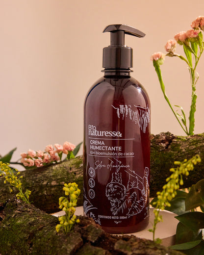 Crema Humectante con Bioemulsión de Cacao Selva Amazónica (500 ml)